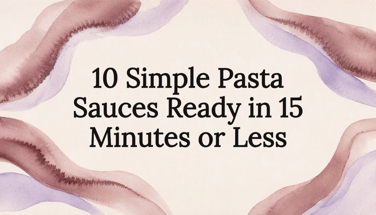 10 Simple Pasta Sauces Ready in 15 Minutes or Less