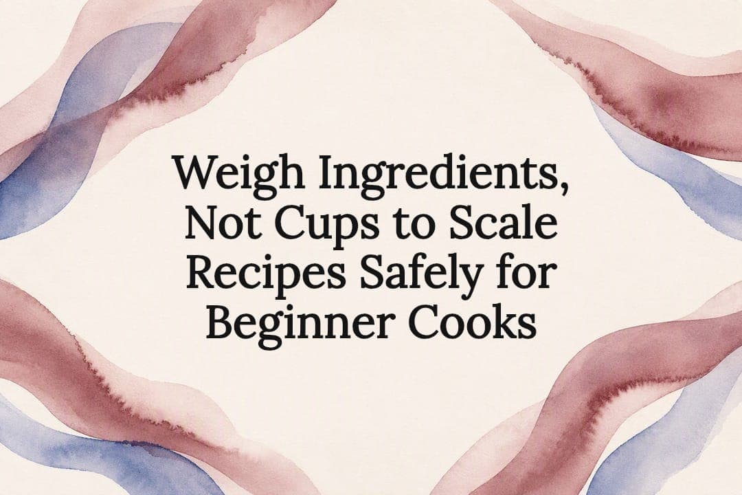 Weigh Ingredients, Not Cups to Scale Recipes Safely for Beginner Cooks