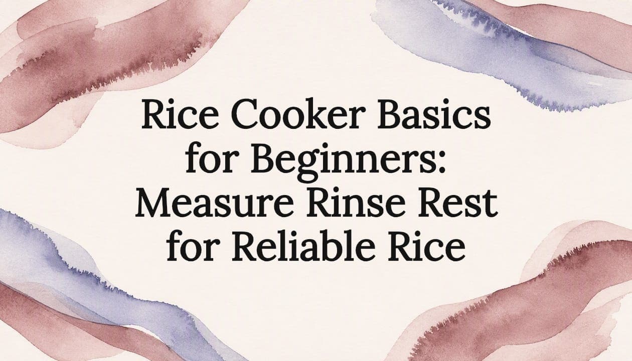 Rice Cooker Basics for Beginners: Measure Rinse Rest for Reliable Rice