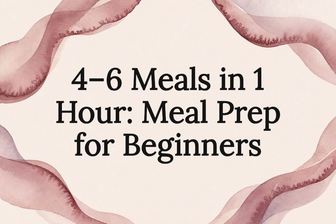 4–6 Meals in 1 Hour: Meal Prep for Beginners