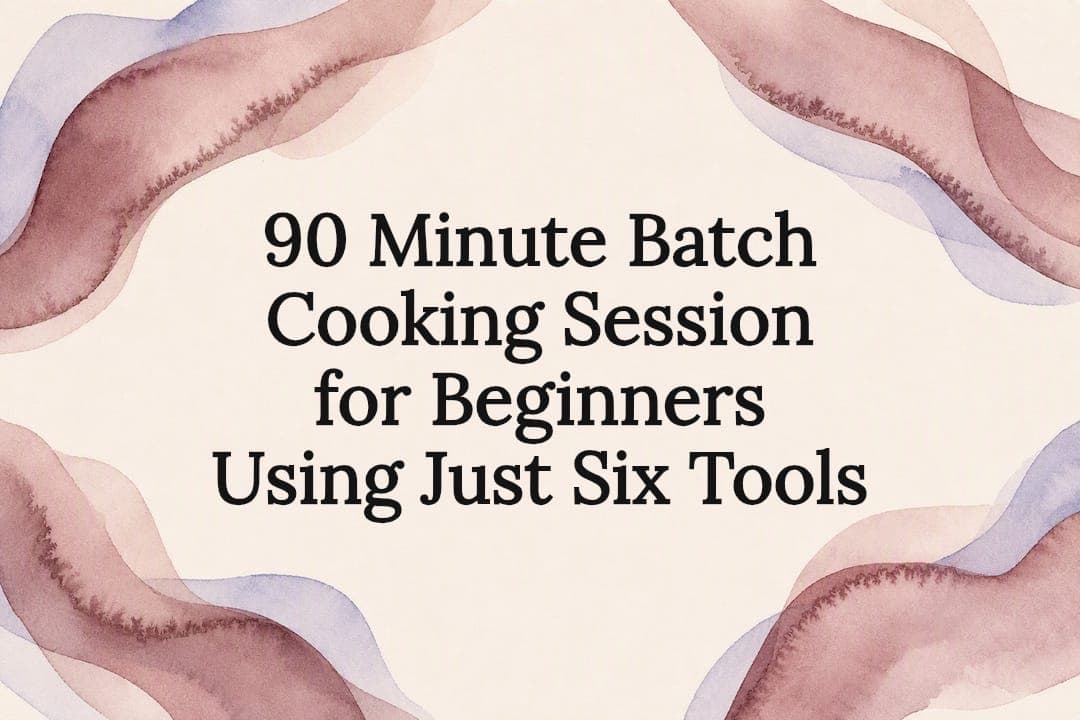 90 Minute Batch Cooking Session for Beginners Using Just Six Tools