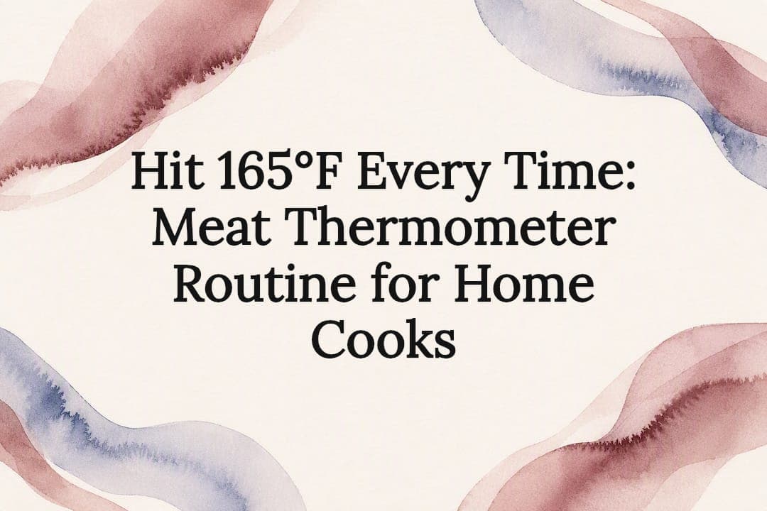 Hit 165°F Every Time: Meat Thermometer Routine for Home Cooks
