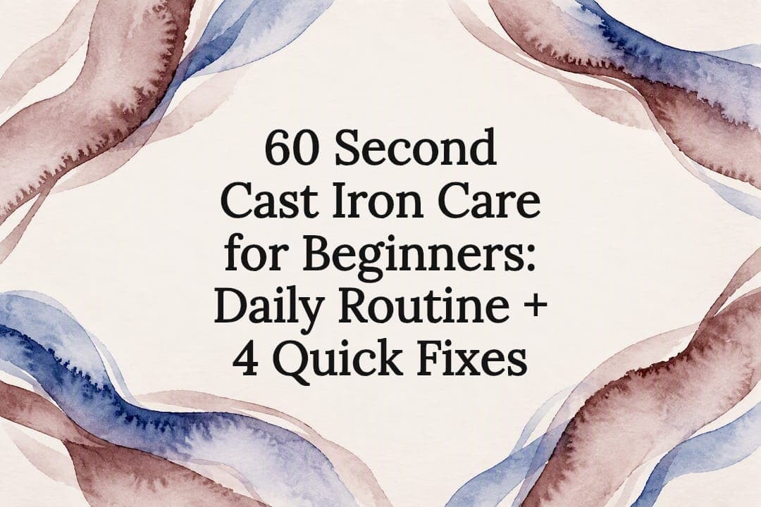 60 Second Cast Iron Care for Beginners: Daily Routine + 4 Quick Fixes
