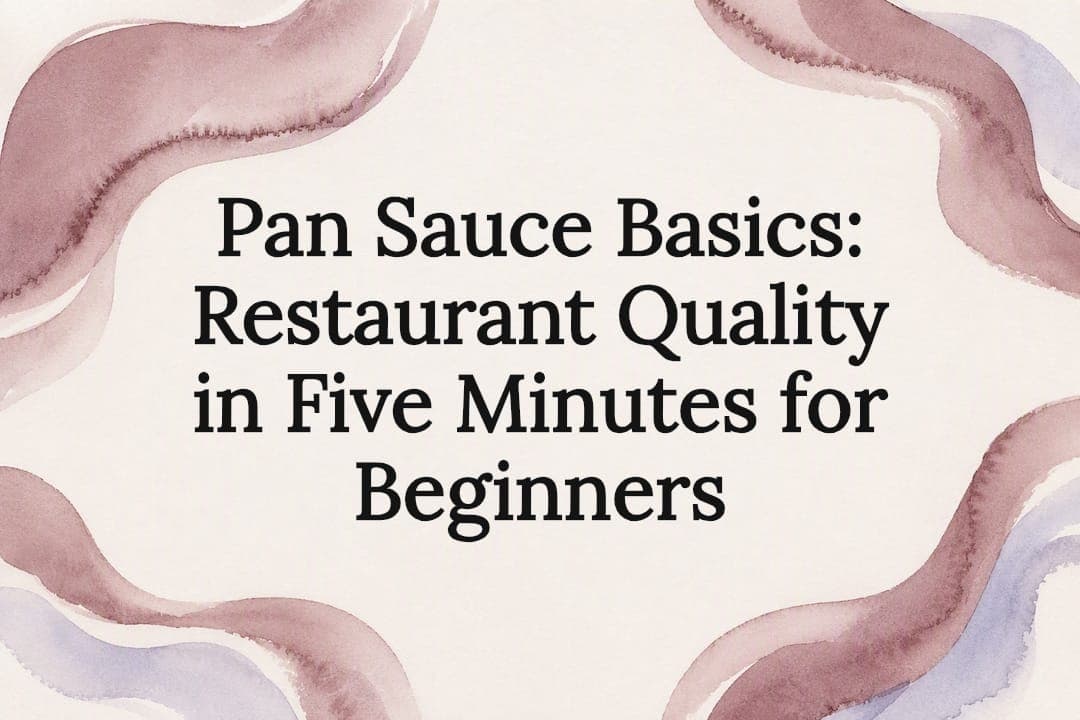 Pan Sauce Basics: Restaurant Quality in Five Minutes for Beginners
