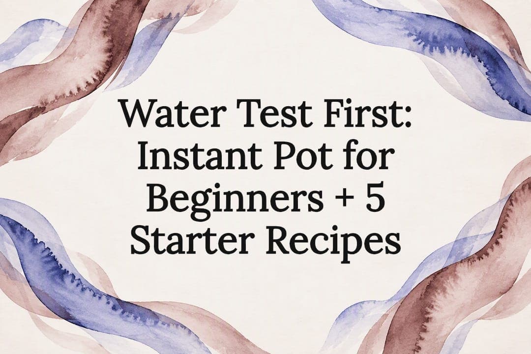 Water Test First: Instant Pot for Beginners + 5 Starter Recipes