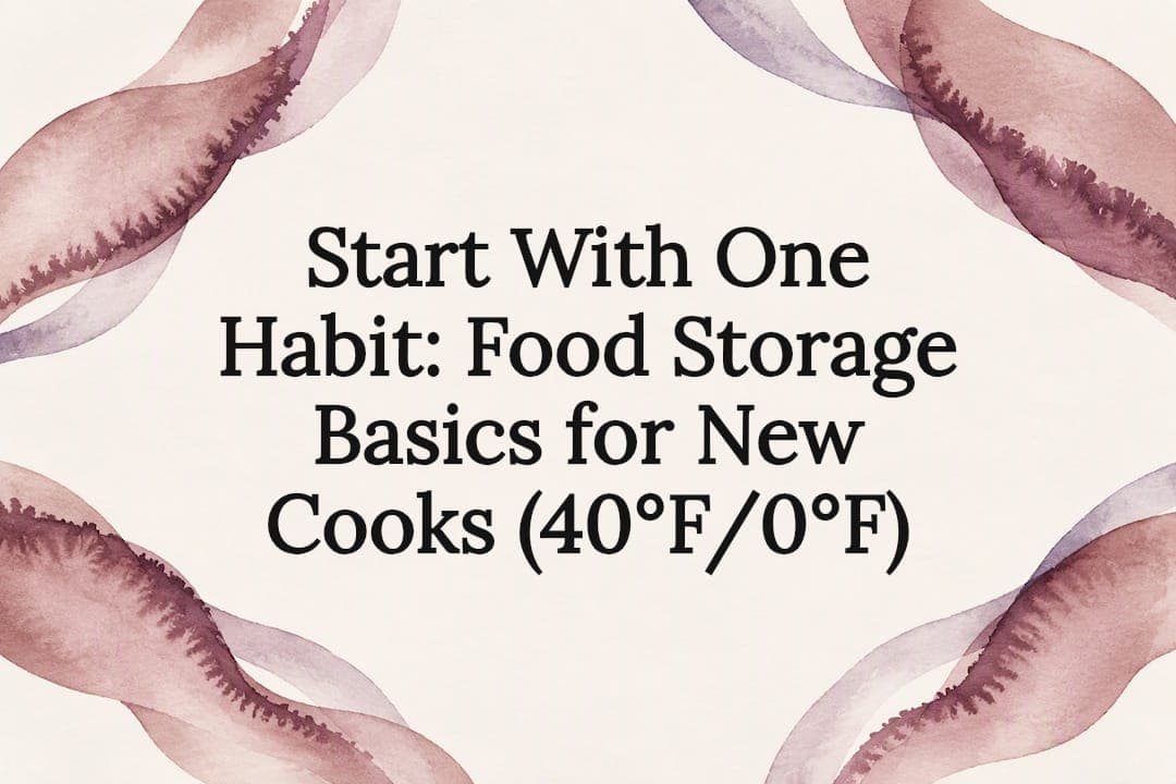 Start With One Habit: Food Storage Basics for New Cooks (40°F/0°F)