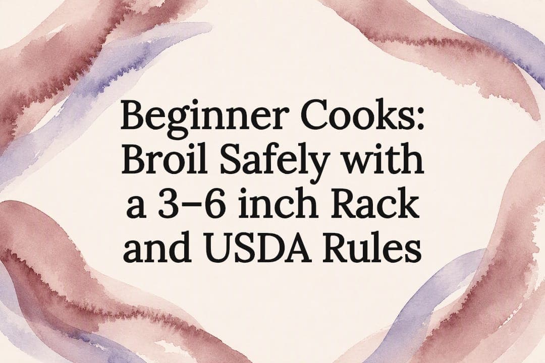 Beginner Cooks: Broil Safely with a 3–6 inch Rack and USDA Rules