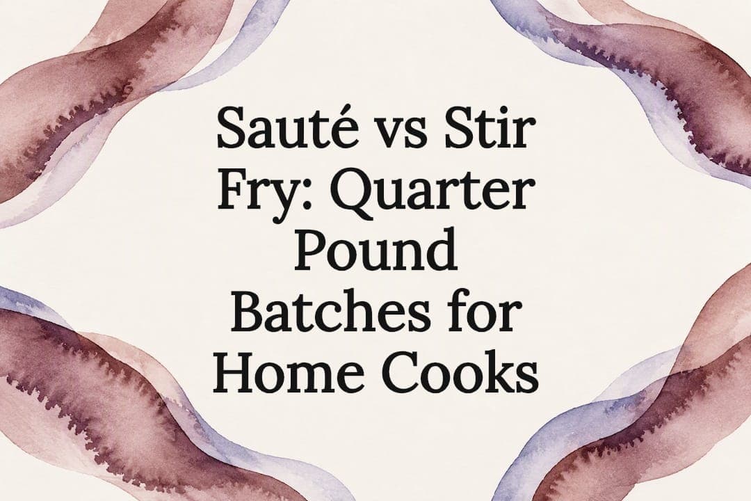 Sauté vs Stir Fry: Quarter Pound Batches for Home Cooks