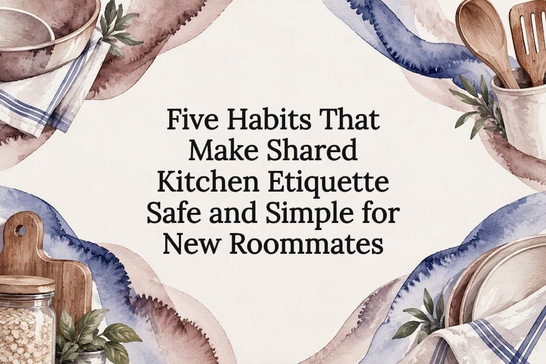 Five Habits That Make Shared Kitchen Etiquette Safe and Simple for New Roommates