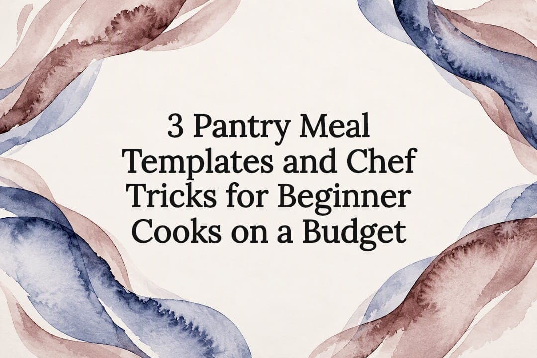 3 Pantry Meal Templates and Chef Tricks for Beginner Cooks on a Budget