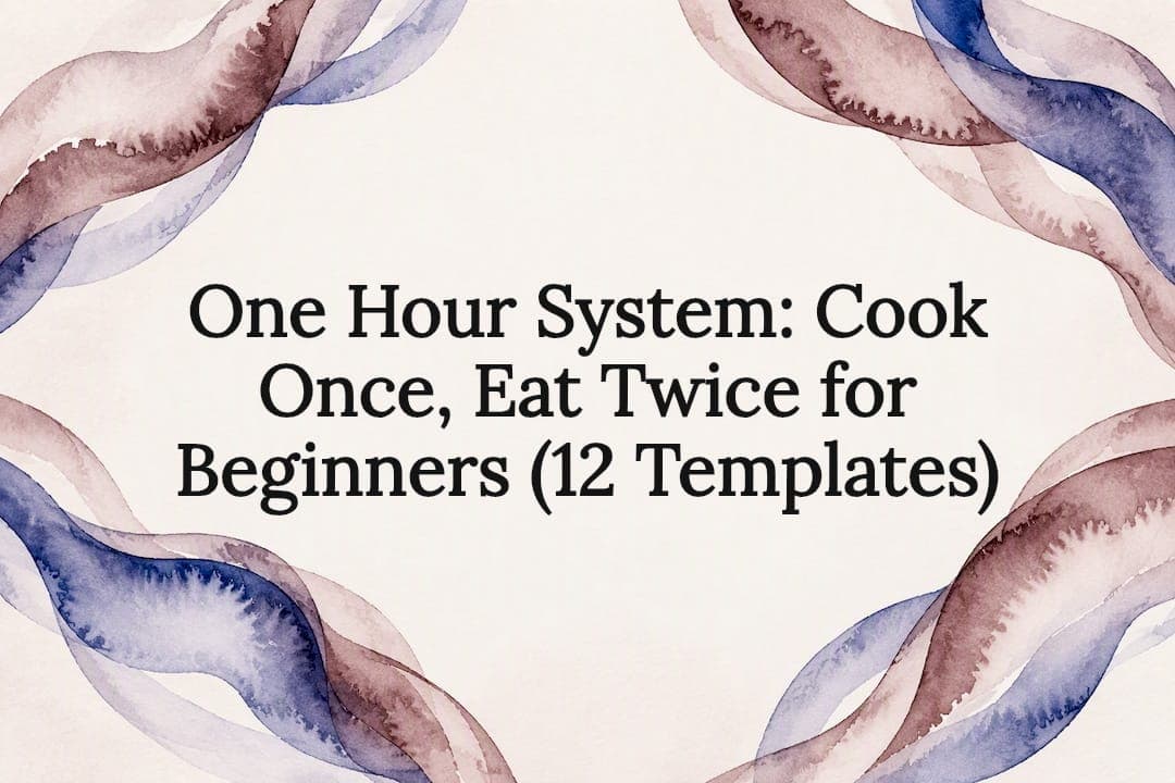 One Hour System: Cook Once, Eat Twice for Beginners (12 Templates)