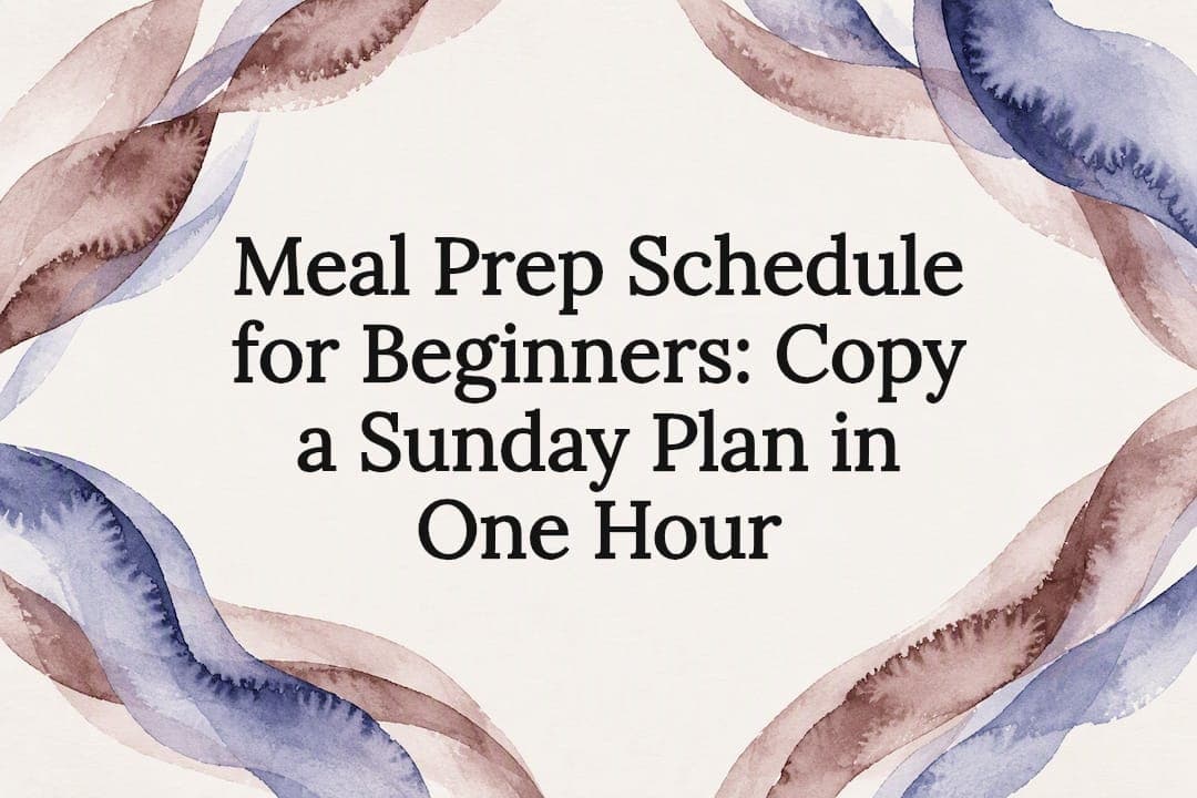 Meal Prep Schedule for Beginners: Copy a Sunday Plan in One Hour