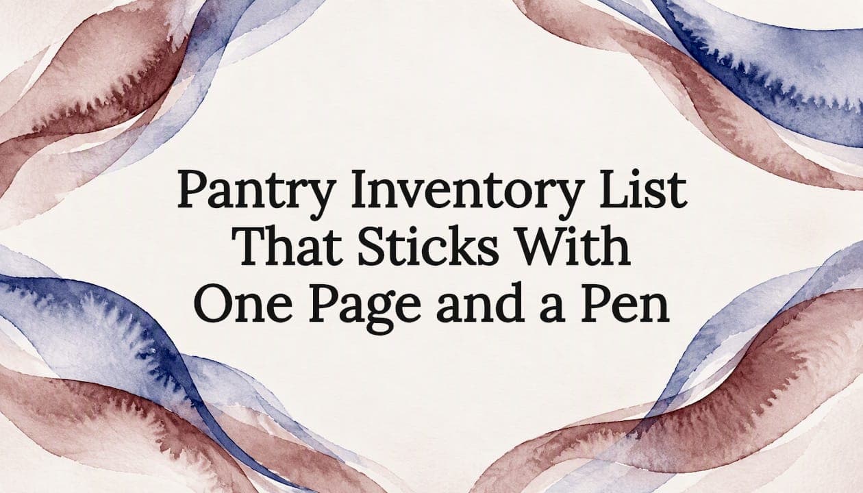 Pantry Inventory List That Sticks With One Page and a Pen