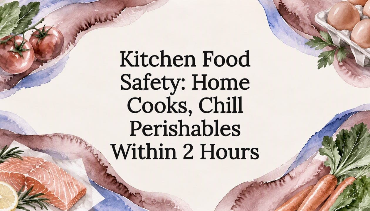 Kitchen Food Safety: Home Cooks, Chill Perishables Within 2 Hours