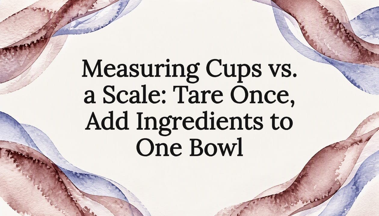 Measuring Cups vs. a Scale: Tare Once, Add Ingredients to One Bowl
